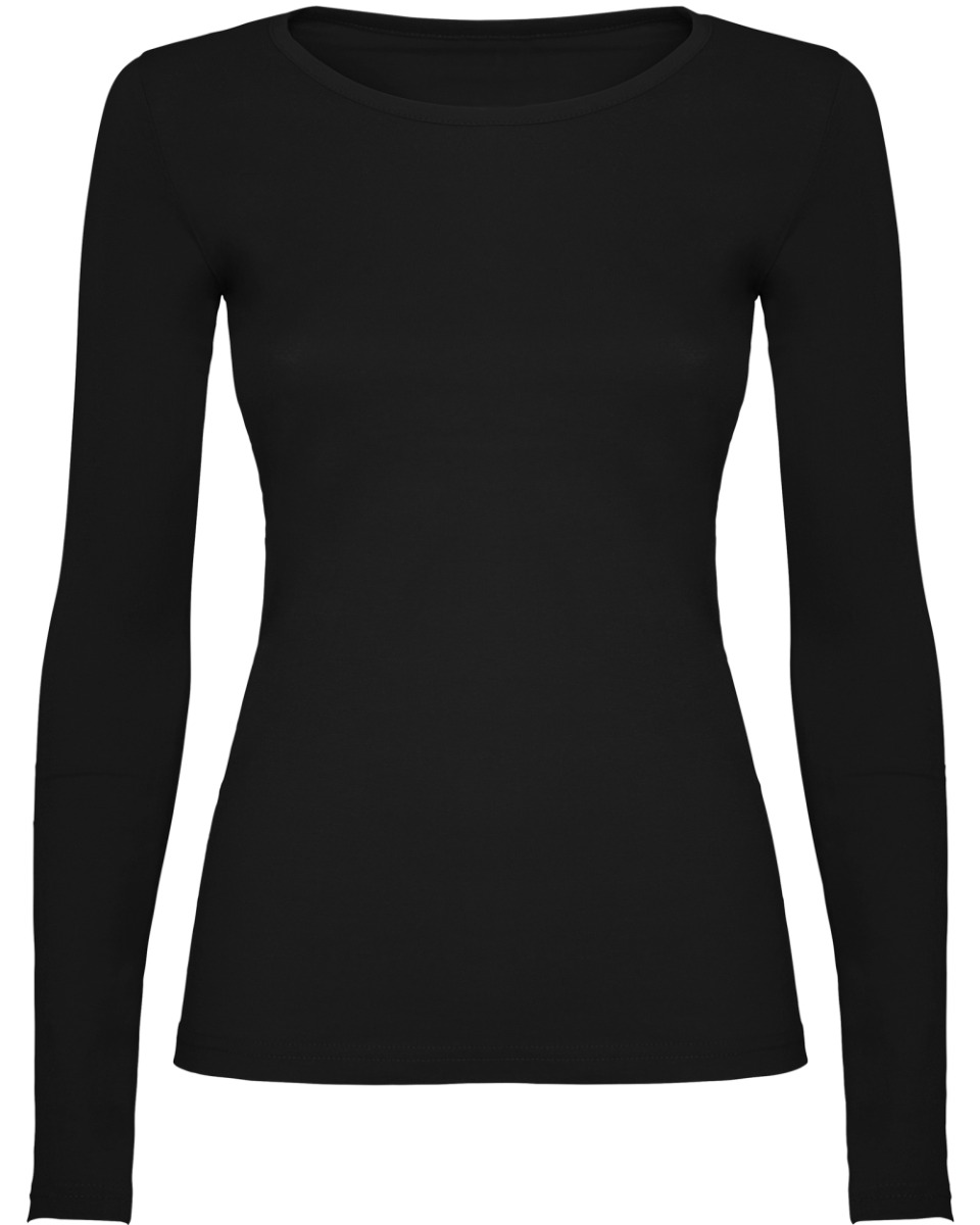 Naiste pikkade varrukatega särk, must