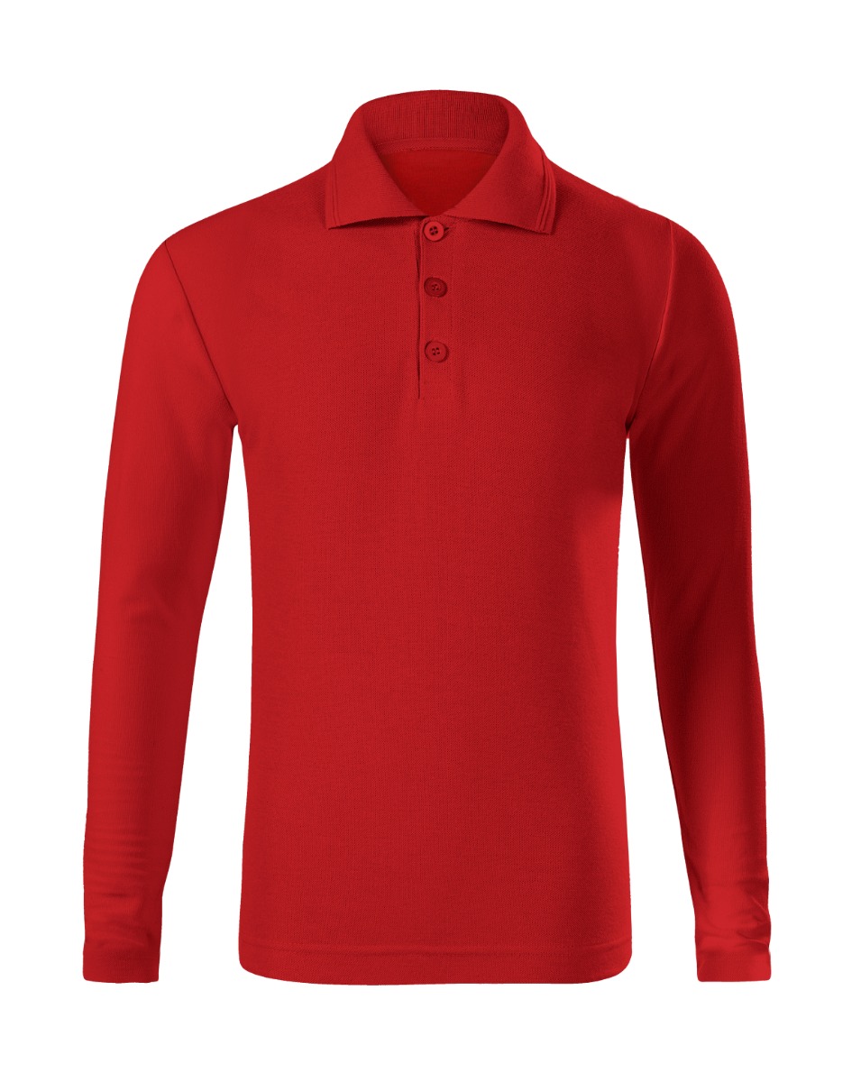 Laste kitsas pikkade varrukatega polosärk, punane