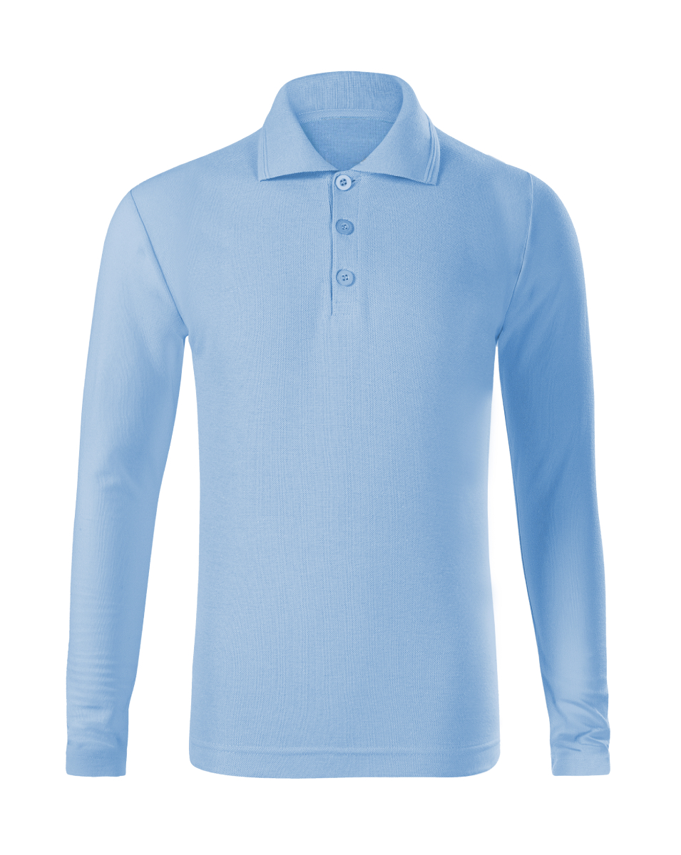 Laste kitsas pikkade varrukatega polosärk, helesinine