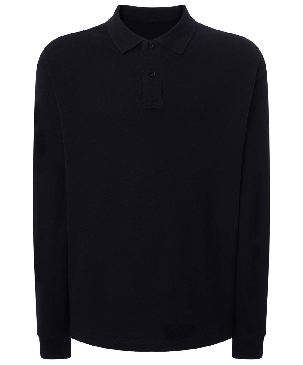 Meeste pikkade varrukatega polosärk, must