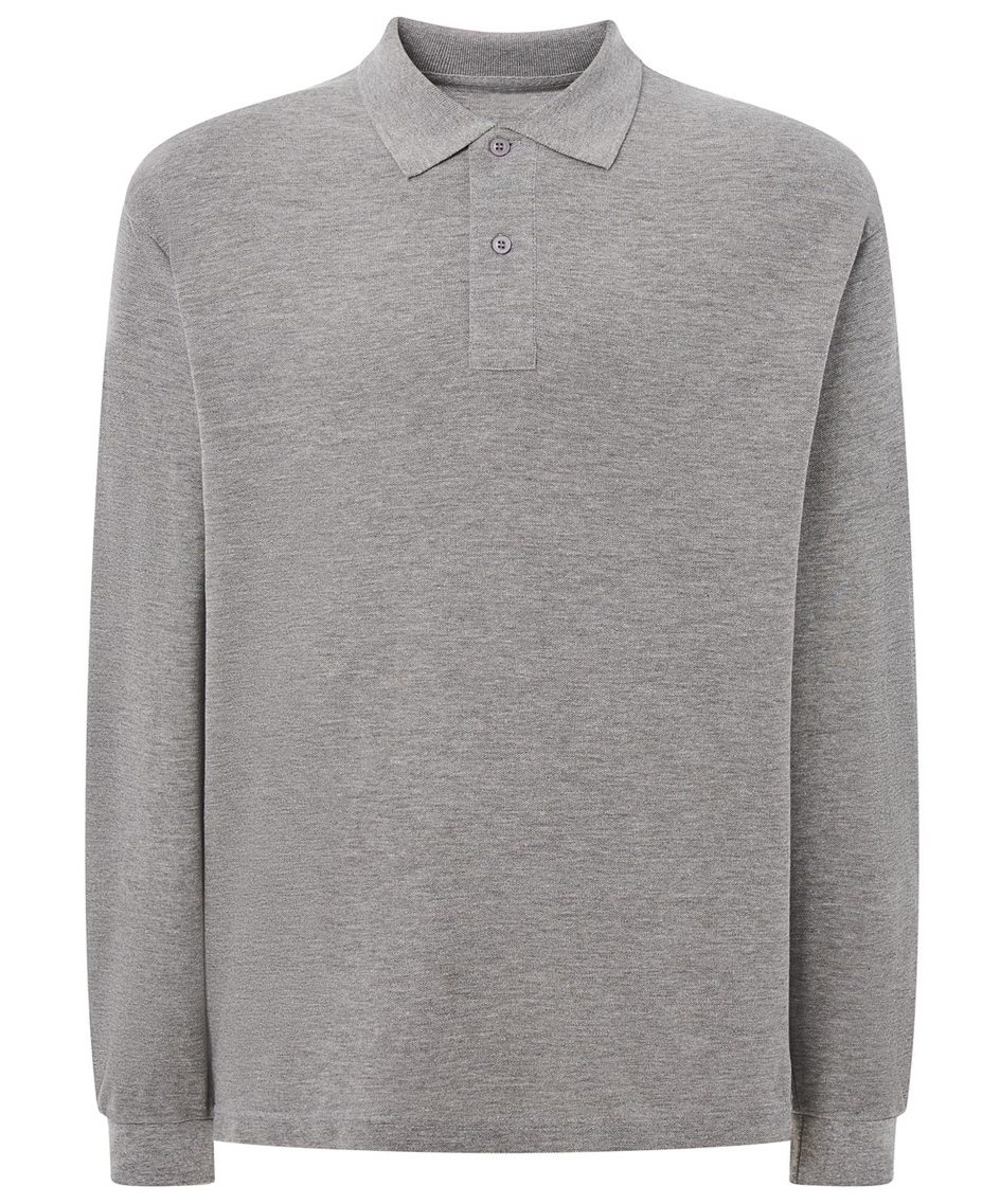 Meeste pikkade varrukatega polosärk, hall