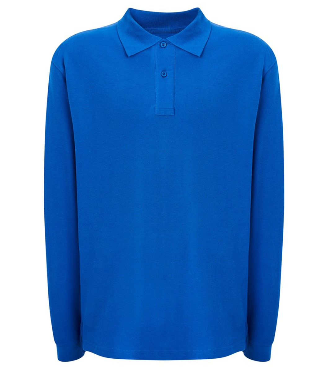 Meeste pikkade varrukatega polosärk, erksinine